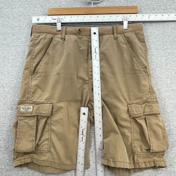 Wrangler Shorts Mens Medium Brown Cargo PullOn Performance Hybrid Hiking Casual - Picture 4 of 11